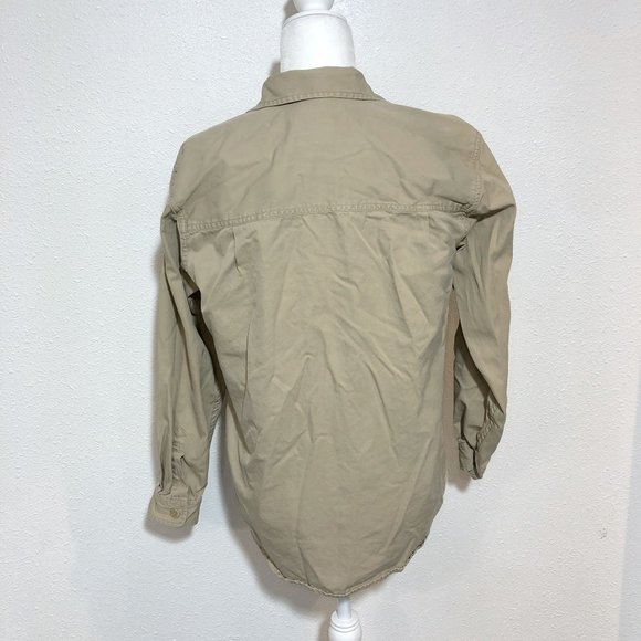 Classiques Entier Khaki Twill Shirt | S - Picture 4 of 5